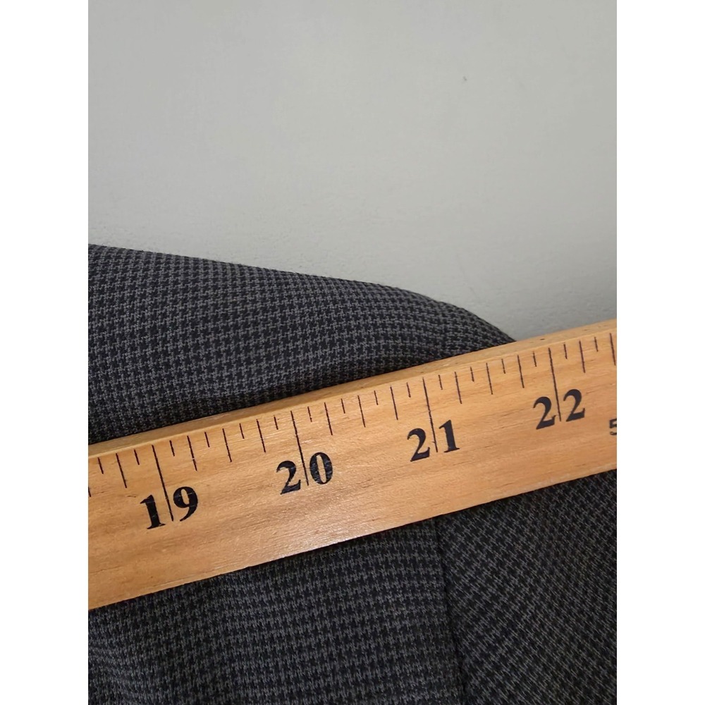 Andrew Fezza 2 Piece Suit Mens 46 L Black Houndstooth Blazer Pants 38X32 Wool - Picture 8 of 16